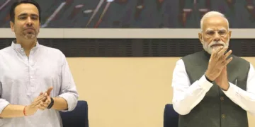 പിഎം സേതു ഉള്‍പ്പെടെ യുവജന കേന്ദ്രീകൃത പദ്ധതികള്‍ക്ക് തുടക്കമിട്ട ചടങ്ങില്‍ പ്രധാനമന്ത്രി നരേന്ദ്രമോദിയും കേന്ദ്രമന്ത്രി ജയന്ത് ചൗധരിയും