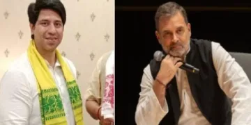 ഷെഹ്സാദ് പൂനവാല (ഇടത്ത്) രാഹുല്‍ ഗാന്ധി (വലത്ത്)