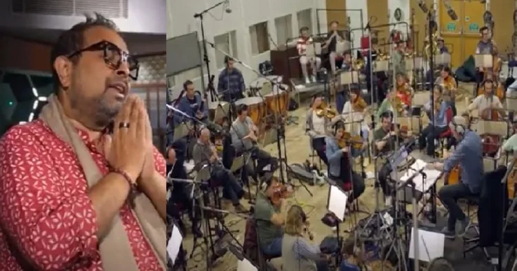 ശങ്കര്‍ മഹാദേവന്‍ (ഇടത്ത്) ലണ്ടന്‍ ഫിലാര്‍മോണിക് ഓര്‍ക്കസ്ട്ര (വലത്ത്)