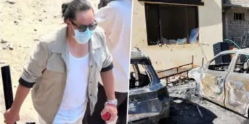 ലഡാക്കിലെ ലേയില്‍ കലാപത്തിനായി പുറപ്പെടുന്ന കോണ്‍ഗ്രസ് കൗണ്‍സിലര്‍ സെപാഗ്, ഇയാള്‍ ഇപ്പോള്‍ ഒളിവിലാണ്