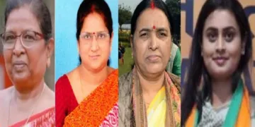 വീണ്ടും ബീഹാറില്‍ മത്സരിക്കുന്ന എംഎല്‍എമാരായ രേണുദേവി, ഗായത്രി അരുണാദേവി, ശ്രേയസി സിങ്ങ് എന്നിവര്‍ (ഇടത്ത് നിന്നും വലത്തോട്ട്)