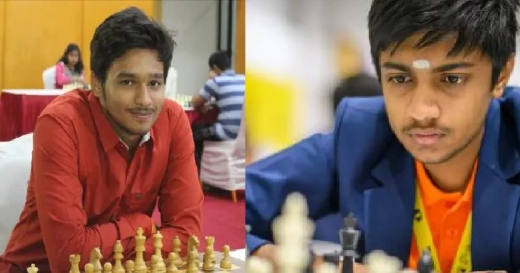 ഇന്ത്യയുടെ 91ാം ഗ്രാന്‍റ് മാസ്റ്ററായ രാഹുല്‍ (ഇടത്ത്) 90ാം ഗ്രാന്‍റ് മാസ്റ്ററായ ഇളംപാര്‍ത്തി (വലത്ത്)