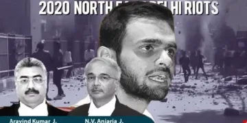 ഉമര്‍ഖാലിദിനും മറ്റ് അഞ്ചുപേര്‍ക്കും ദല്‍ഹി കലാപകേസില്‍ ജാമ്യം നല്‍കുന്നത് സംബന്ധിച്ച് വാദം കേള്‍ക്കുന്ന സുപ്രീംകോടതി ബെ‍ഞ്ചിലെ രണ്ട് ജഡ്ജിമാര്‍ (ഇടത്ത്) ഉമര്‍ ഖാലിദ് (വലത്ത്)