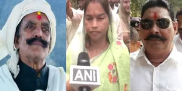 കൊല്ലപ്പെട്ട ദുലാര്‍ചന്ദ് യാദവ് (ഇടത്ത്) ആര്‍ജെഡി നേതാവ് വീണാദേവി (നടുവില്‍) അറസ്റ്റിലായ ജെഡിയു നേതാവ് അനന്ത് സിംഗ് (വലത്ത്)