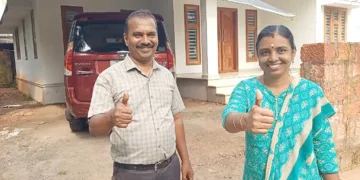 പവിത്രനും ശ്രീജയും രാവിലെ വീട്ടില്‍ നിന്ന് പ്രചരണത്തിലേക്ക്‌