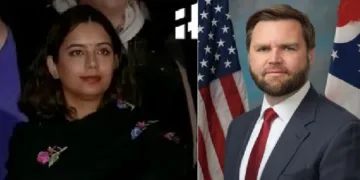 ചോദ്യങ്ങള്‍ക്കണ്ട് ജെ.ഡി. വാന്‍സിനെ മുട്ടുകുത്തിച്ച ഇന്ത്യന്‍ പെണ്‍കുട്ടി (ഇടത്ത്) അമേരിക്കന്‍ വൈസ് പ്രസിഡന്‍റ് ജെ.ഡി. വാന്‍സ് (വലത്ത്)