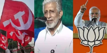 മുസ്ലീം ലീഗ് സംസ്ഥാന വൈസ് പ്രസിഡന്‍റ് അബ്ദുറഹ്മാന്‍ കല്ലായി (നടുവില്‍)