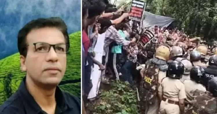 കാസ പ്രസിഡന്‍റ് കെവിന്‍ പീറ്റര്‍ (ഇടത്ത്) ഫ്രഷ് കട്ടിനെതിരെ നടന്ന അക്രമാസക്ത സമരം (വലത്ത്)