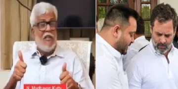 സീനിയര്‍ മാധ്യമപ്രവര്‍ത്തകന്‍ മാധവന്‍കുട്ടി (ഇടത്ത്)