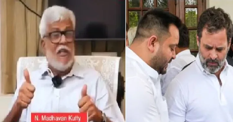 സീനിയര്‍ മാധ്യമപ്രവര്‍ത്തകന്‍ മാധവന്‍കുട്ടി (ഇടത്ത്)