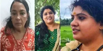 ദേവിക അന്തര്‍ജ്ജനമായ റംലാ ബീവി (ഇടത്ത്) മനിശ്ശേരി മനയിലെ ബ്രഹ്മദത്തന്‍ നമ്പൂതിരിയുടെ മകള്‍ നിഖിത നമ്പൂതിയാണെന്ന് കള്ളം പറഞ്ഞ് 68 ലക്ഷം രൂപ തട്ടിയ മുബീന (നടുവിലും വലത്തും)