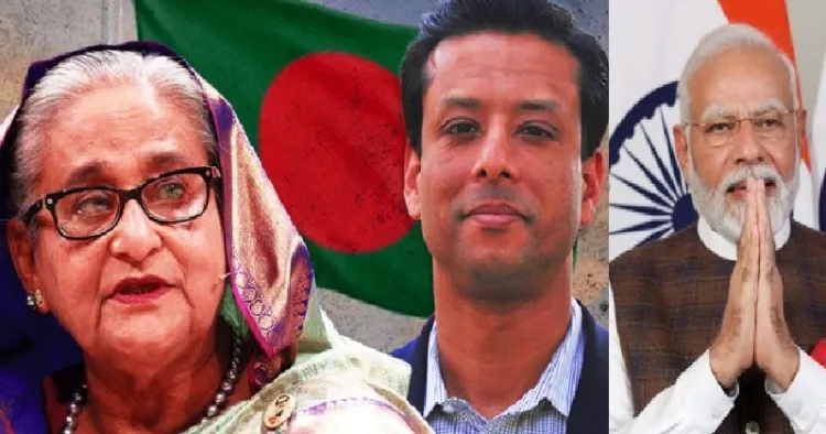 മുന്‍ ബംഗ്ലാദേശ് പ്രധാനമന്ത്രി ഷേഖ് ഹസീനയും മകന്‍ സജീബ് വാസെദും (ഇടത്ത്)