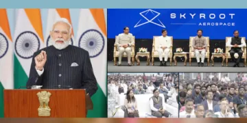 ഹൈദരാബാദിലെ സ്‌കൈറൂട്ട് ഇന്‍ഫിനിറ്റി കാമ്പസ് പ്രധാനമന്ത്രി നരേന്ദ്ര മോദി ഓണ്‍ലൈനായി ഉദ്ഘാടനം ചെയ്യുന്നു