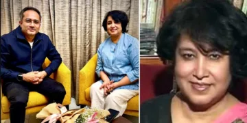 തസ്ലിമ നസ്റിനൊപ്പം ആരിഫ് ഹുസൈന്‍ തെരുവത്ത് (ഇടത്ത്)