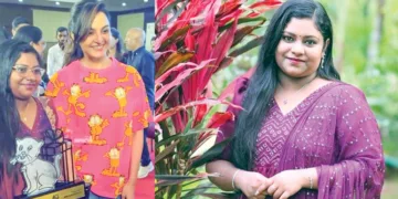 അനു കുരിശിങ്കല്‍ മഞ്ജുവാര്യര്‍ക്കൊപ്പം പുരസ്‌കാരദാന ചടങ്ങില്‍