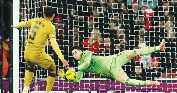 ആഴ്‌സണല്‍ ഗോളി കെപ്പയുടെ നിര്‍ണായക ഷൂട്ടൗട്ട് സേവ്‌