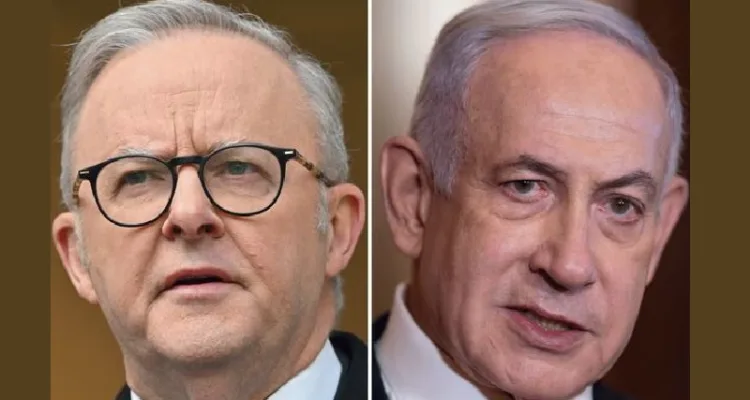 ആസ്ത്രേല്യന്‍ പ്രധാനമന്ത്രി ആന്‍റണി ആല്‍ബനീസ് (ഇടത്ത്) ഇസ്രയേല്‍ പ്രധാനമന്ത്രി ബെഞ്ചമിന്‍ നെതന്യാഹു (വലത്ത്)