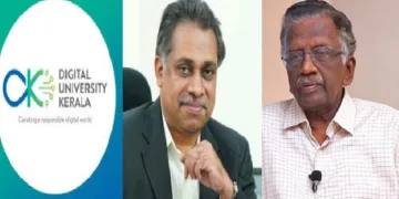 ഡിജിറ്റല്‍ സര്‍വ്വകലാശാല (ഇടത്ത് ) സജി ഗോപിനാഥ് (നടുവില്‍) ആര്‍എസ്. ശശികുമാര്‍ (വലത്ത്)