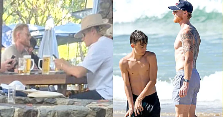 താമസിക്കുന്ന ഹോട്ടലിന് മുന്പില് ഇംഗ്ലീഷ് ടീം അംഗങ്ങള്