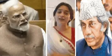 ഹാജി മസ്താന്‍റെ മകള്‍ ഹസീന്‍ മസ്താന്‍ (നടുവില്‍) ഹാജി മസ്താന്‍ (വലത്ത്)