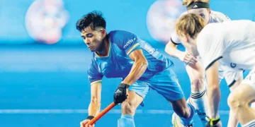 ഭാരതം-ജര്‍മനി ജൂനിയര്‍ ഹോക്കി ലോകകപ്പ് സെമി
പോരാട്ടത്തില്‍ നിന്ന്‌