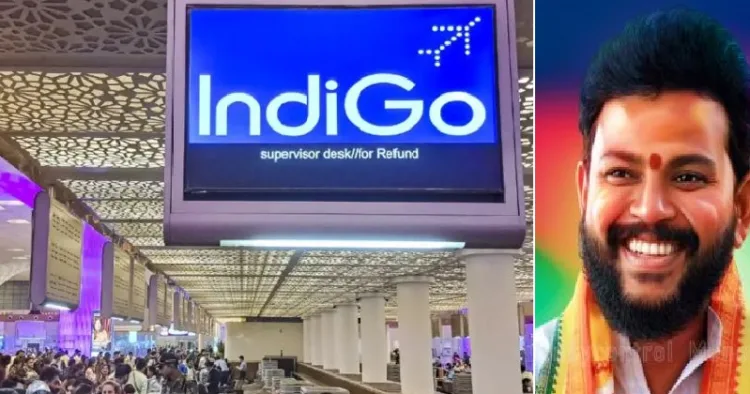 കേന്ദ്രവ്യോമയാനമന്ത്രി രാം മോഹന്‍ നായിഡു (വലത്ത്)