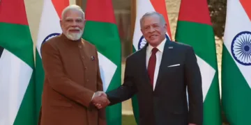 പ്രധാനമന്ത്രി നരേന്ദ്ര മോദിയും ജോർദാൻ രാജാവ് അബ്ദുള്ള രണ്ടാമനും