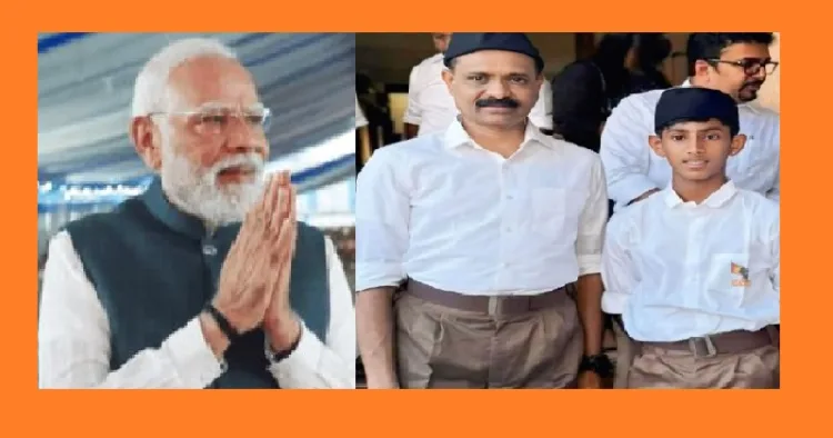 തിരുവനന്തപുരം മേയര്‍ വിവി രാജേഷ് മകനോടൊപ്പം (ഇടത്ത്)