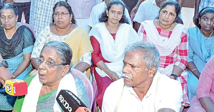 ലിസി ആന്റണി ചിറയത്ത് മാധ്യമങ്ങളോട് സംസാരിക്കുന്നു