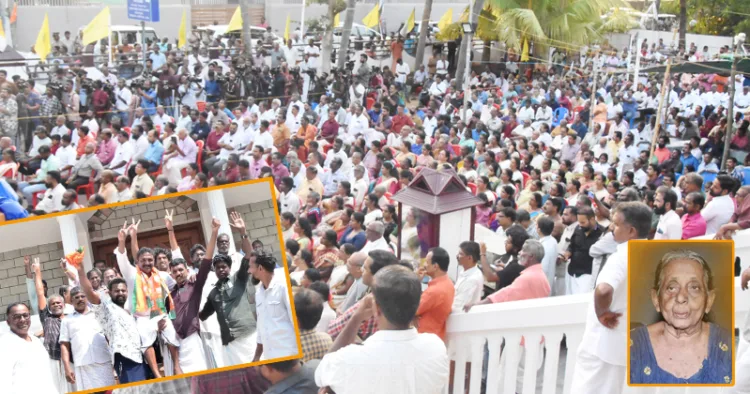 1. മുനമ്പത്ത് വിജയിച്ച ബിജെപി സ്ഥാനാര്‍ത്ഥി കുഞ്ഞുമോന്‍ അഗസ്റ്റിനെ തോളിലേറ്റി പ്രവര്‍ത്തകര്‍ ആഹ്ലാദം പ്രകടിപ്പിക്കുന്നു. 2. ലിസി ആന്റണി