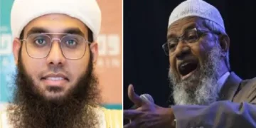 മുഫ്തി ഷാമെയല്‍ നദ് വി (ഇടത്ത്) സക്കീര്‍ നായിക് (വലത്ത്)