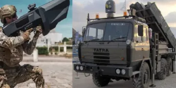 പാകിസ്ഥാന്‍ ഇന്ത്യാ-പാക് അതിര്‍ത്തി നിയന്ത്രണരേഖലയിലെ പ്രദേശങ്ങളില്‍ വിന്യസിച്ചിരിക്കുന്ന സുഫ്ര ജാമിംഗ് ഗണ്ണൂം (ഇടത്ത്) ഡ്രോണുകളെ തകര്‍ക്കാനുള്ള സ്പൈഡര്‍ ആന്‍റിഡ്രോണ്‍ സംവിധാനവും (വലത്ത്)