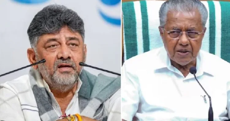 കര്‍ണ്ണാടക ഉപമുഖ്യമന്ത്രി ഡി.കെ. ശിവകുമാര്‍ (ഇടത്ത്)