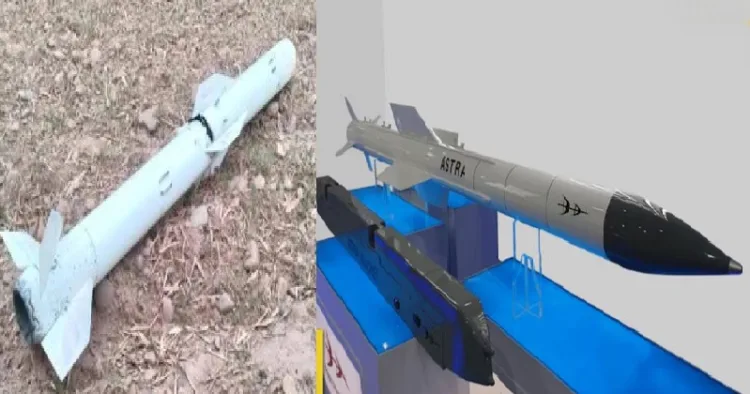 ഓപ്പറേഷന്‍ സിന്ദൂര്‍ യുദ്ധത്തില്‍ നിര്‍വ്വീര്യമായി നിലംപൊത്തിയ ചൈനയുടെ പിഎല്‍15 മിസൈല്‍ (ഇടത്ത്) ഇന്ത്യ വികസിപ്പിക്കുന്ന കൂടുതല്‍ കരുത്തുറ്റ ആസ്ട്ര മാര്‍ക് 2 മിസൈല്‍ (വലത്ത്)