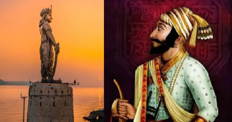 മധ്യപ്രദേശില് സ്ഥാപിച്ച ഭോജരാജാവിന്റെ പ്രതിമ (ഇടത്ത്) ക്രൂരനായ ദല്ഹി ചക്രവര്ത്തി അലാവുദ്ദീന് ഖില്ജി (വലത്ത്)