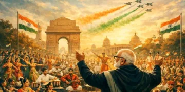 കീരവാണി ജനുവരി 26ന് റിപ്പബ്ലിക് ദിനത്തില്‍ വന്ദേമാതരം അവതരിപ്പിക്കുന്നതിന്‍റെ എഐ ചിത്രം