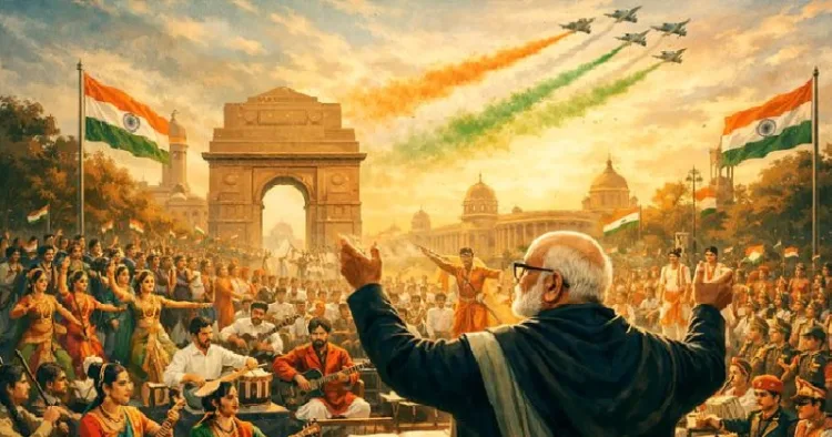 കീരവാണി ജനുവരി 26ന് റിപ്പബ്ലിക് ദിനത്തില്‍ വന്ദേമാതരം അവതരിപ്പിക്കുന്നതിന്‍റെ എഐ ചിത്രം