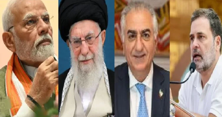 മോദി, ഖമേനി, റെസ് പഹ്ലവി, രാഹുല്‍ ഗാന്ധി (യഥാക്രമം ഇടത്ത് നിന്നും വലത്തോട്ട് )