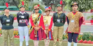 ദല്‍ഹിയില്‍ നടക്കുന്ന എന്‍സിസി റിപ്പബ്ലിക്ദിന ക്യാമ്പില്‍ പങ്കെടുക്കാനെത്തിയ വിദ്യാര്‍ത്ഥികള്‍