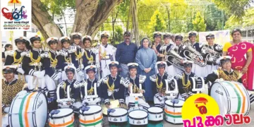 ബാന്റ് മേളം എച്ച്എസ് വിഭാഗത്തില്‍ എ ഗ്രേഡ് നേടിയ ഒലവക്കോട് സെന്റ് തോമസ് കോണ്‍വെന്റ് എച്ച്എസ്എസ് ടീം