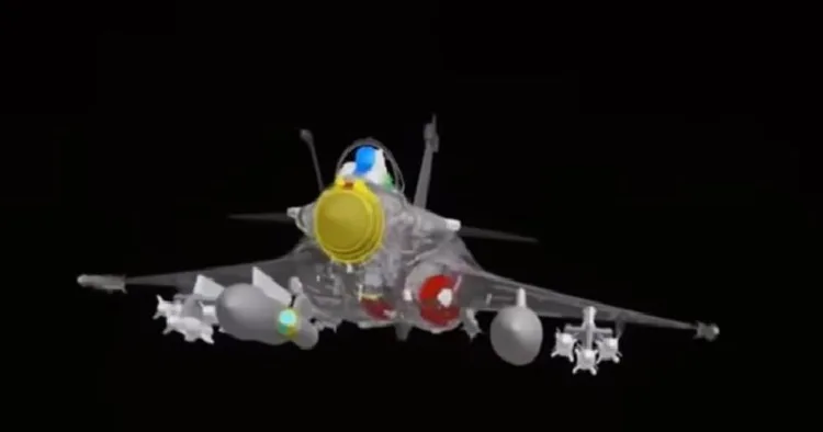 റഫാല്‍ യുദ്ധവിമാനത്തിന്‍റെ രാത്രി ദൃശ്യം