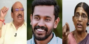 മലപ്പുറം യൂത്ത് കോണ്‍ഗ്രസ് നേതാവ് ഹാരിസ് മുതൂര്‍ (നടുവില്‍)