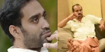 അഖില്‍ സത്യന്‍ (ഇടത്ത്) സത്യന്‍ അന്തിക്കാട് (വലത്ത്)