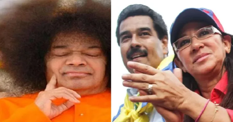 വെനസ്വേലയുടെ പ്രസിഡന്‍റ് നിക്കോളാസ് മഡൂറോയും ഭാര്യ സിലിയയും (വലത്ത്)