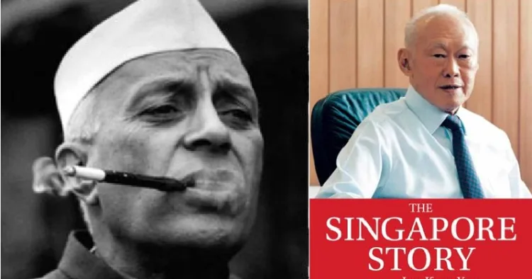 ജവഹര്‍ലാല്‍ എന്ന സുഖജീവിതക്കാരനും മൃദുനേതാവും (ഇടത്ത്) അന്തരിച്ച സിംഗപ്പൂര്‍ പ്രധാനമന്ത്രി ലീയുടെ ആത്മകഥയുടെ കവര്‍ (വലത്ത്)