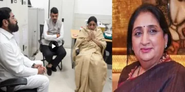 അന്തരിച്ച അജിത് പവാറിന്‍റെ ഭാര്യ സുനേത്ര പവാര്‍ (വലത്ത്) അജിത് പവാറിന്‍റെ മരണവാര്‍ത്തയറിഞ്ഞ് ദുഖിച്ചിരിക്കുന്ന സുനേത്ര പവാറിനടുത്തേക്ക് ഓടിയെത്ത് ദേവേന്ദ്ര ഫഡ്നാവിസും ഉപമുഖ്യമന്ത്രി ഏക് നാഥ് ഷിന്‍ഡേയും (ഇടത്ത്)