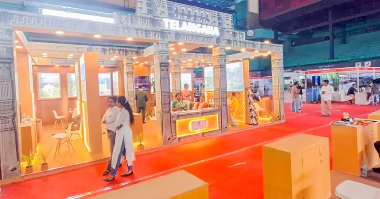 കടവന്ത്ര രാജീവ് ഗാന്ധി ഇന്‍ഡോര്‍ സ്റ്റേഡിയത്തില്‍ ആരംഭിച്ച ഇന്ത്യ ഇന്റര്‍നാഷണല്‍ ട്രാവല്‍ മാര്‍ട്ടിന്റെ ഭാഗമായി ഒരുക്കിയ തെലങ്കാനയുടെ പവലിയന്‍