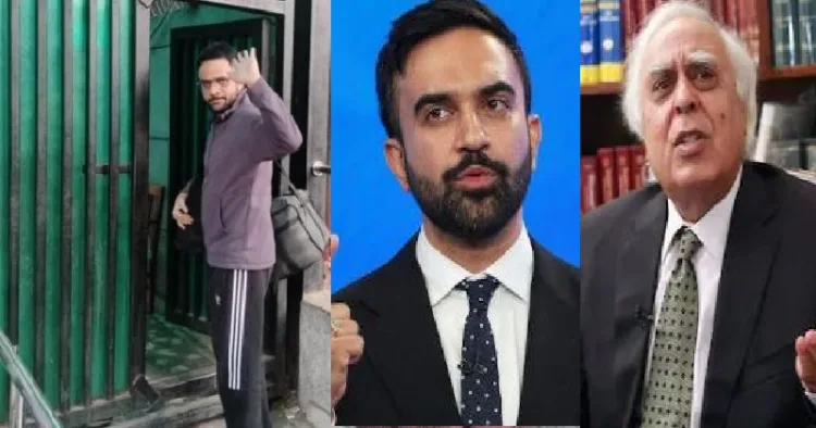 ഉമര്‍ഖാലിദ് ഇടക്കാലജാമ്യത്തിന് ശേഷം തീഹാര്‍ ജയിലിലേക്ക് കയറുന്നു (ഇടത്ത്) ന്യൂയോര്‍ക്ക് മേയര്‍ സൊഹ്റാന്‍ മംദാനി (നടുവില്‍) ഉമര്‍ ഖാലിദിന് വേണ്ടി വാദിക്കുന്ന അഭിഭാഷകന്‍ കപില്‍ സിബല്‍ (വലത്ത്)