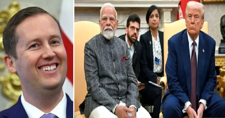 പുതുതായി ഇന്ത്യയിലെ യുഎസ് അംബാസഡറായി ചുമതലയേറ്റ സെര്‍ജിയോ ഗോര്‍ (ഇടത്ത്)