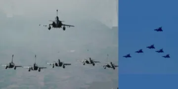 റിപ്പബ്ലിക് ദിനത്തില്‍ ആറ് റഫാല്‍ യുദ്ധവിമാനങ്ങള്‍ വജ്രാംഗ് ഫോര്‍മേഷനില്‍ പറക്കുന്നു